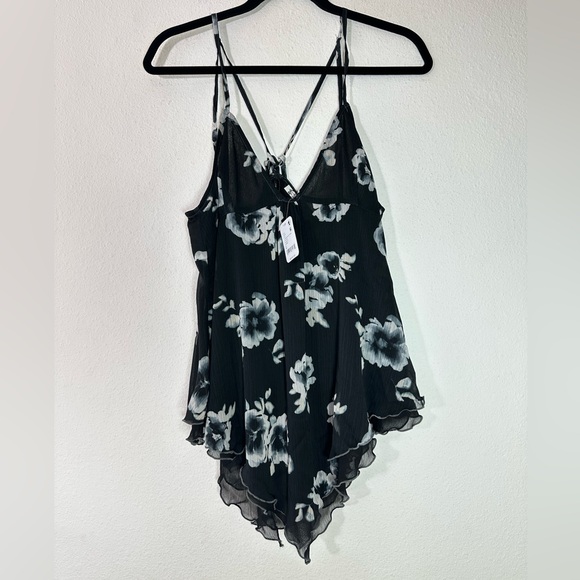 Free People Seeing Double Printed Cami in Washed Black size Medium NWT - Picture 10 of 12